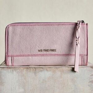 Free People Blush Pink Zip-Around Wallet